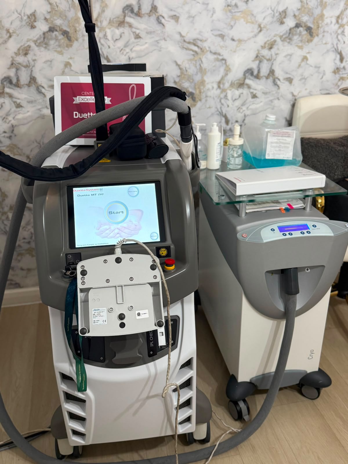 Medical-grade treatment technology at Precious Moments Beauty Clinic, Banstead: Quanta System laser cooling unit